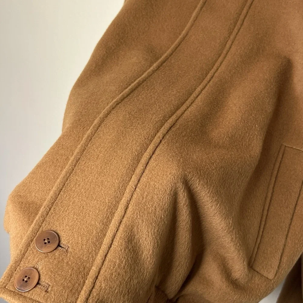 Daniel Cremieux XL Brown Alpaca Wool Jacket Coat Bomber Jacket Men's Grandpa ***
